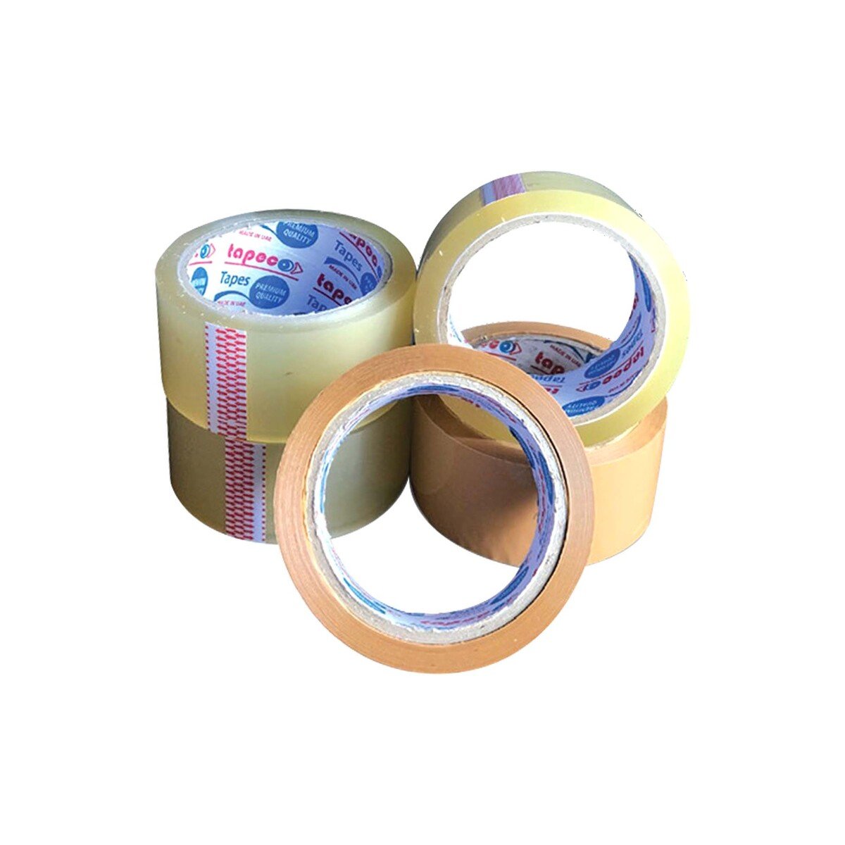 Top Line Packing Tape 5pcs Set Clear+Brown Assorted