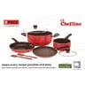 Chefline Non Stick Cookware Set 8pcs Red RBR India