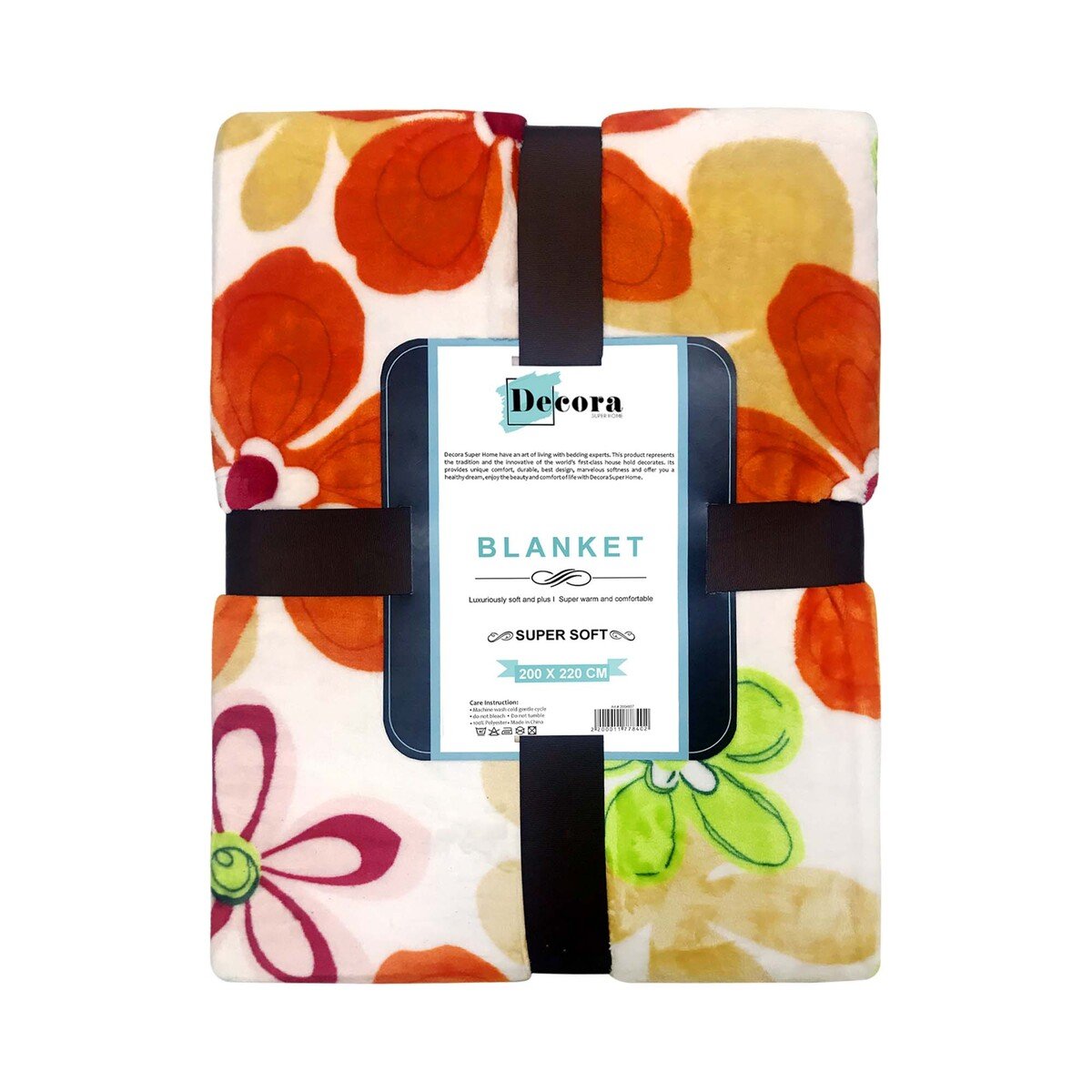 Decora Super Soft Flannel Blanket 200x220cm Assorted Per pc
