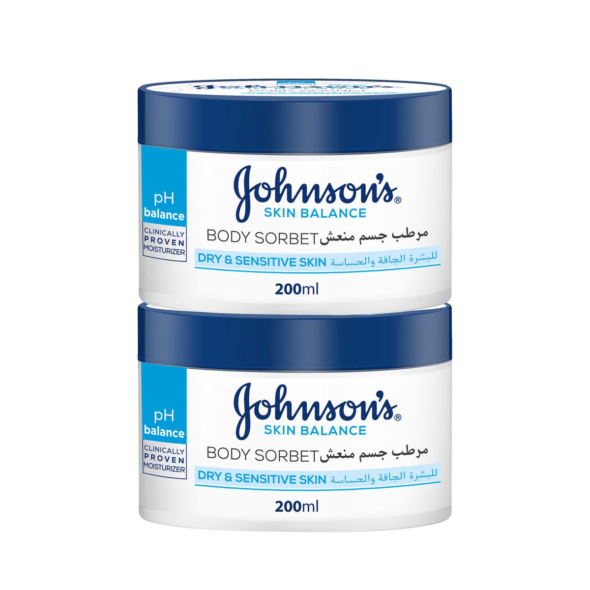 Johnson's Skin Balance Body Sorbet For Dry & Sensitive Skin 2 x 200 ml