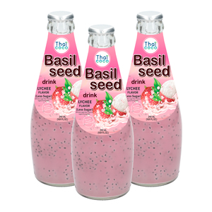 Buy Thai Coco Basil Seed Drink With Lychee Flavour Value Pack 3 x 290 ml Online at Best Price | Fruit Drink Bottled | Lulu Kuwait in UAE