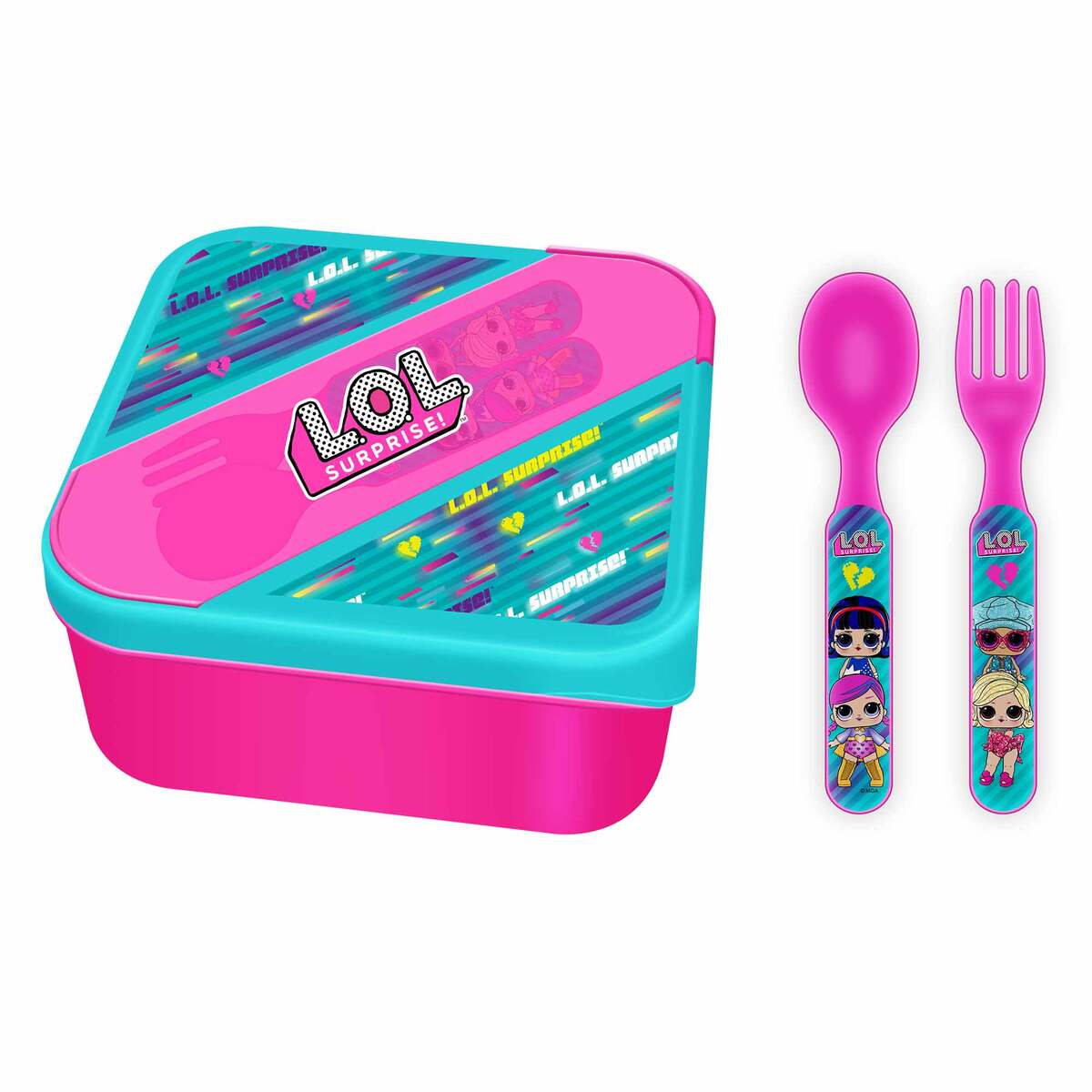 LOL Surprise Lunch Box with Cutlery
