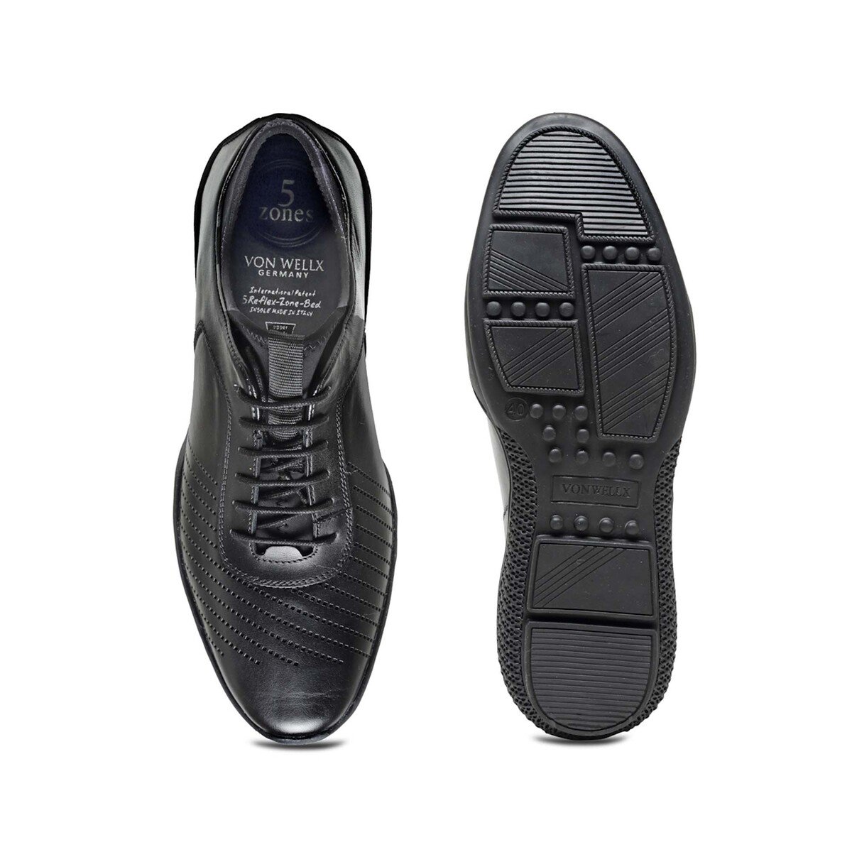 Von Wellx Men's Formal Shoes 76002 Black, 45 Online at Best Price ...