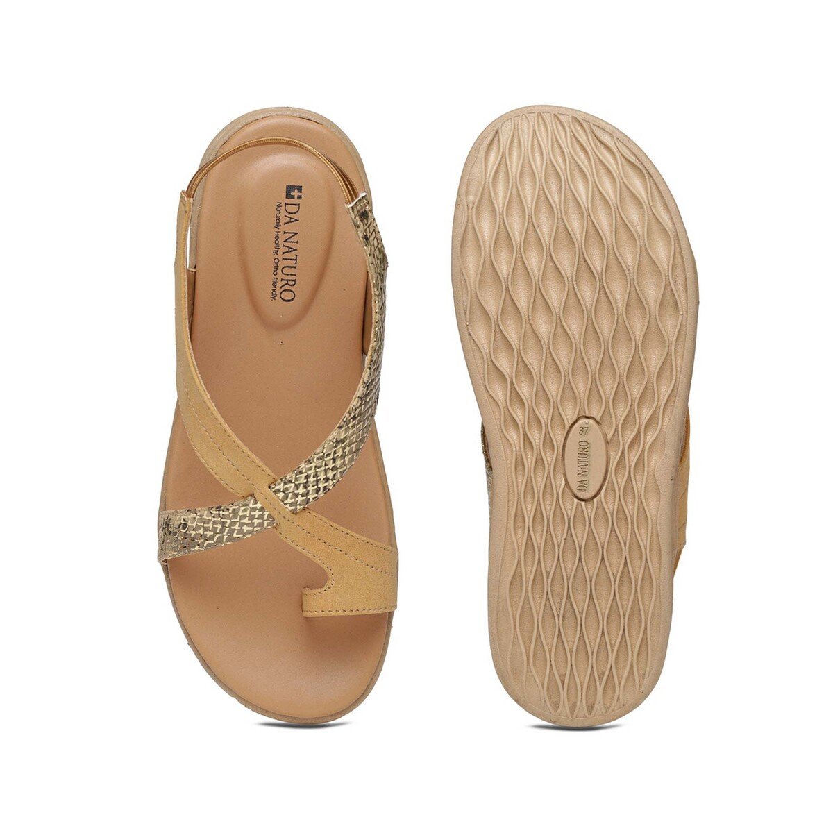 Da Naturo Women's Sandal N-1007 Beige, 36 Online at Best Price | Ladies ...