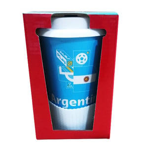 Fifa Bamboo Fibre Cup With Silicone Sleeve & Lid Argentina 13661
