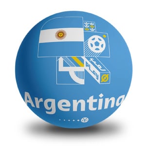 فيفا كرة الأرجنتين البلاستيكية 100005A