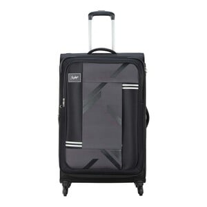 Skybags ZEN 4 Wheel Soft Trolley, 58 cm, Black