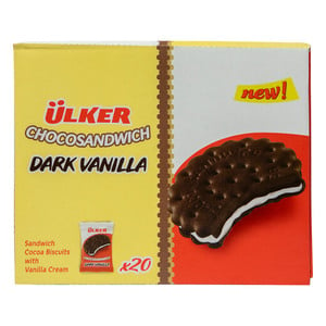 Ulker Dark Vanilla Choco Sandwich 20 x 23.5g