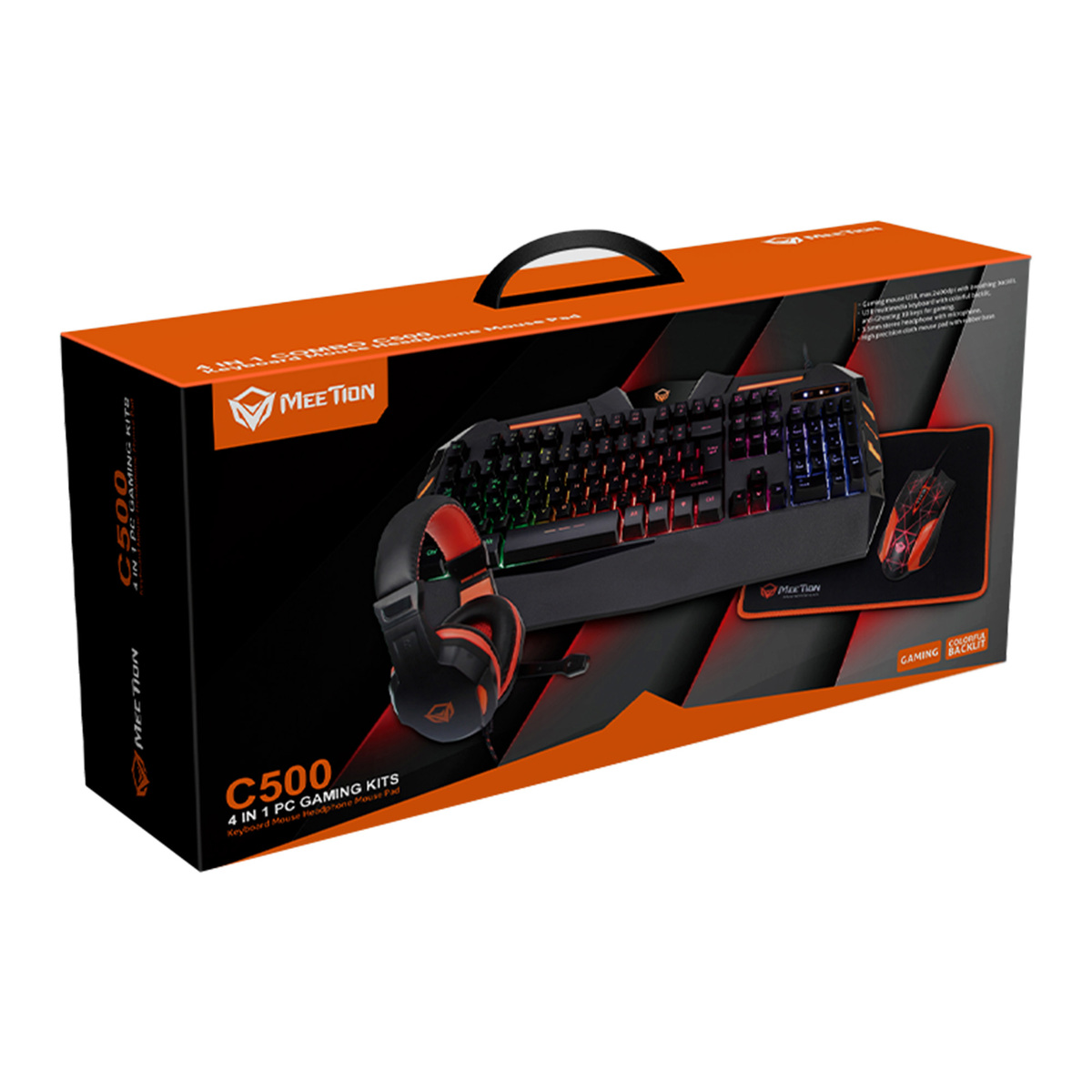 Meetion Gaming 4 In 1 Kits Keyboard + Mouse + Headphone + Mouse Pad C500