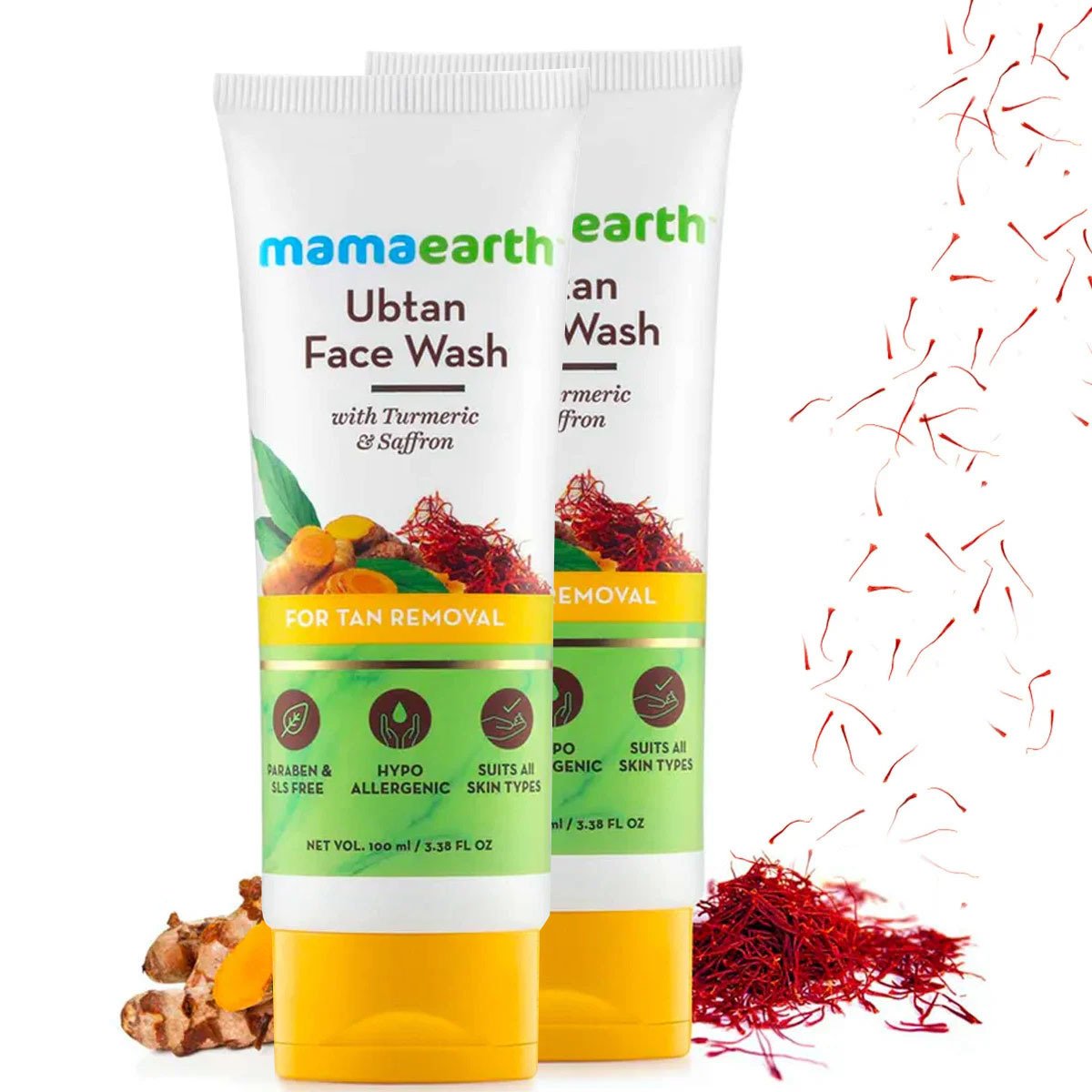 Mamaearth Facewash With Turmeric & Saffron Value Pack 2 x 100 ml