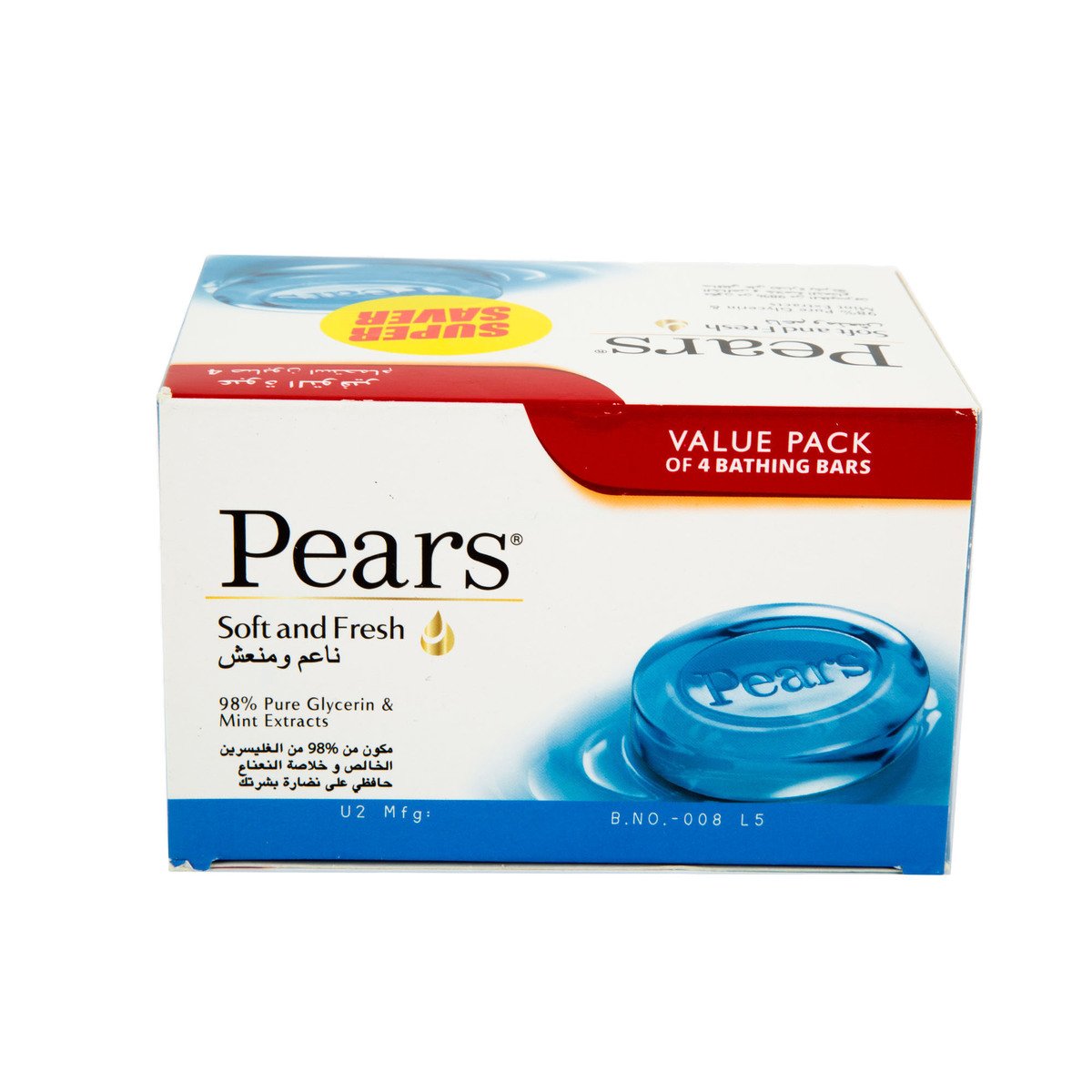 Pears Soft And Fresh Soap Value Pack 4 x 125 g