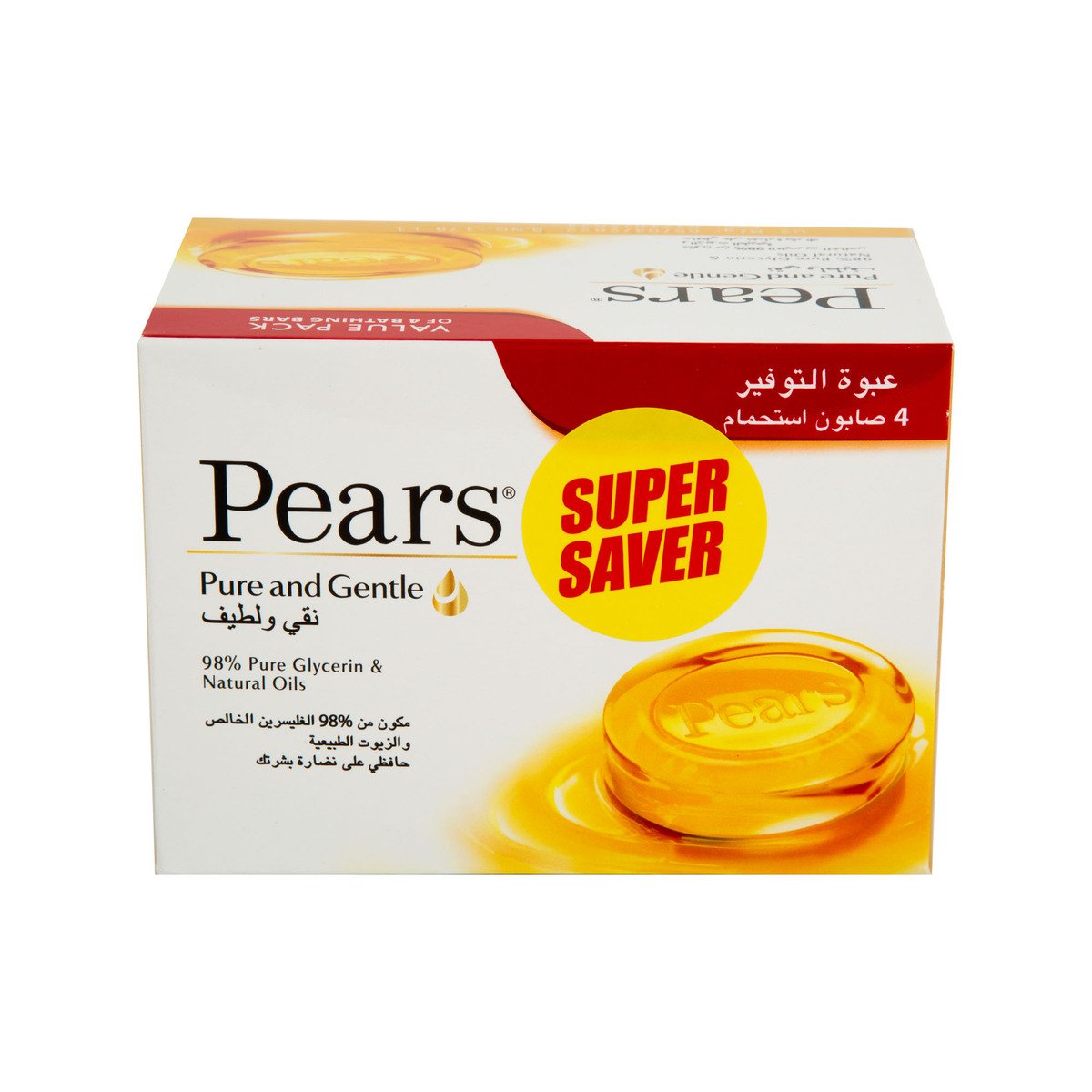 Pears Pure & Gentle Soap Value Pack 4 x 125 g