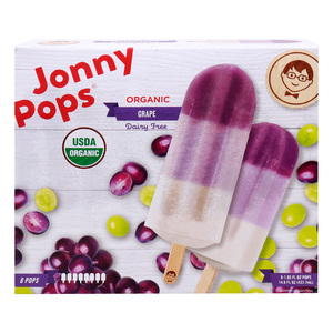 Jonny Pops Organic Grape Ice Pops 8 pcs