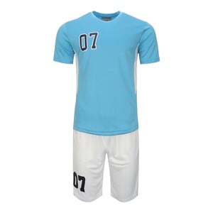 Sports Inc Men's Football Jersey Tee & Shorts Manchester City MBQ17, Small
