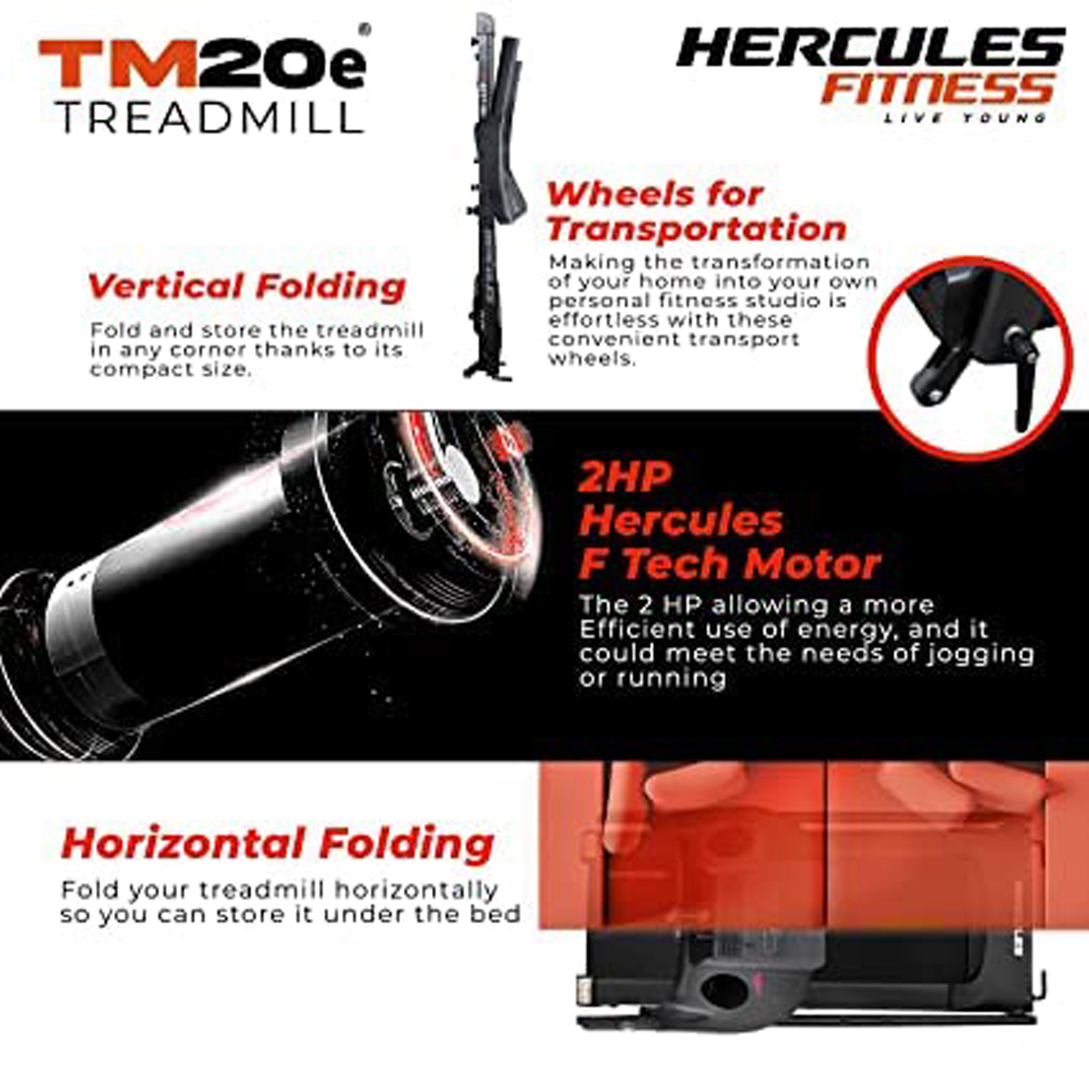 Hercules Motorized Treadmill TM20e 1.85HP