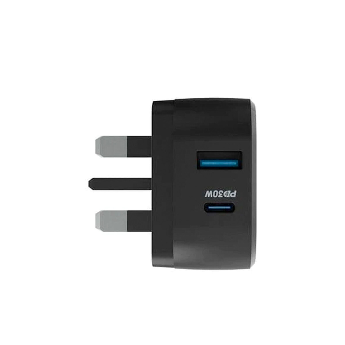 Powerology PWCUQC002 Ultra-Compact Quick Charger 30W USB-C Power Delivery, Black