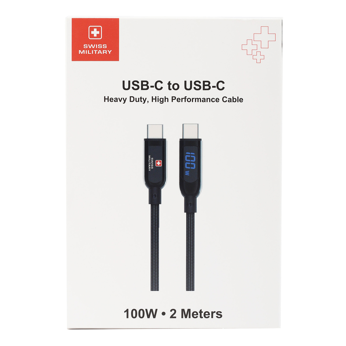 Swiss Military Type-C 100W Cable CC100 2Meter Black