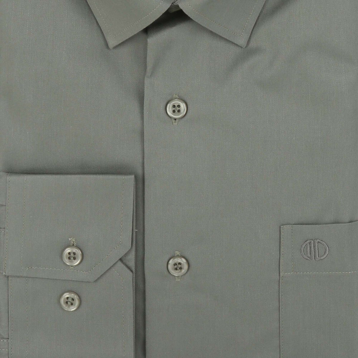 Marco Donateli Men's Formal Shirt Solid Olive Green, 44
