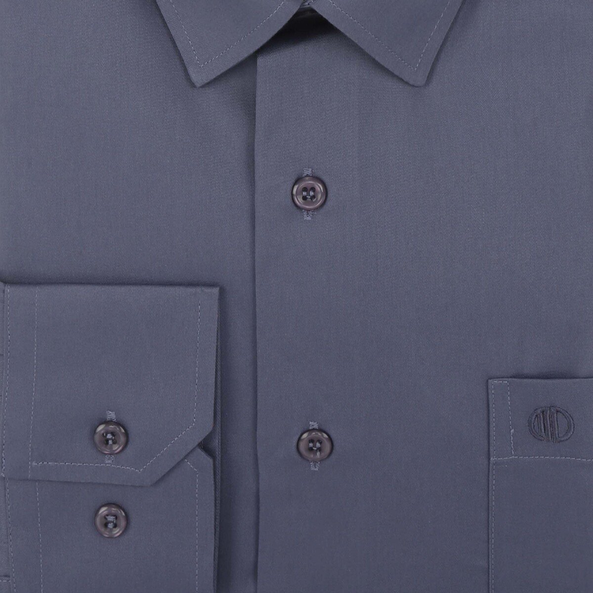 Marco Donateli Men's Formal Shirt Solid Slate Grey, 44