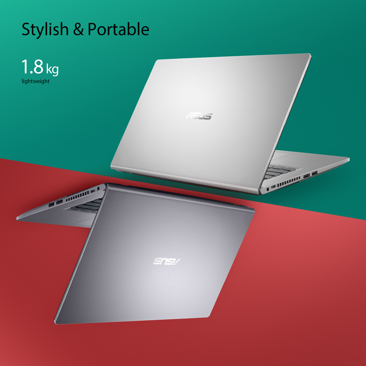 ASUS X515MA-EJ862WS Slim Laptop, Celeron, 4GB, 128GB SSD, Intel UMA, 15.6 inch FHD (1920x1080), Windows 11 Home, Silver 
