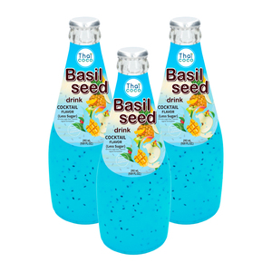 اشتري قم بشراء Thai Coco Basil Seed Drink With Cocktail Flavour Value Pack 3 x 290ml Online at Best Price من الموقع - من لولو هايبر ماركت Fruit Drink Bottled في الكويت