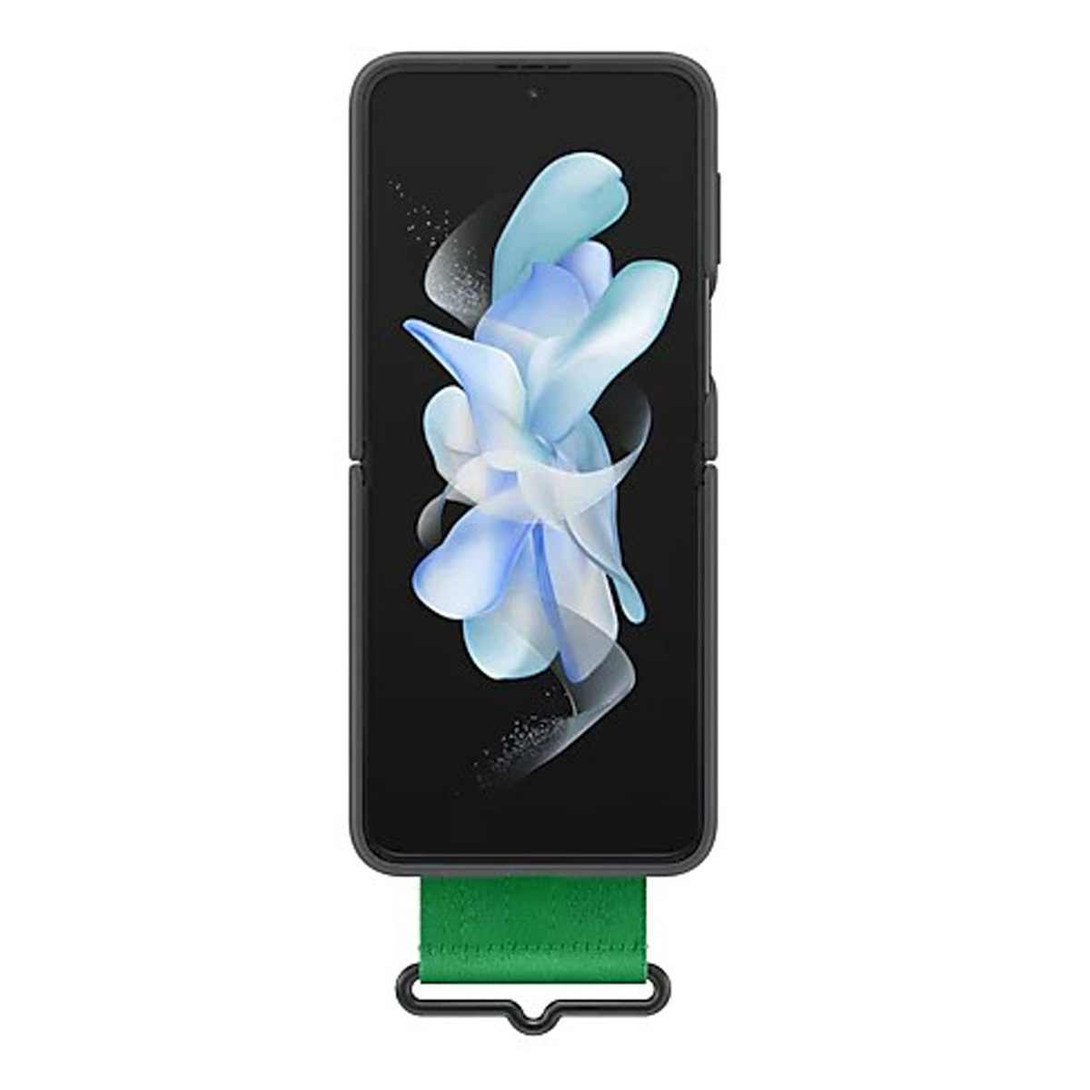 Samsung Galaxy Z Flip4 Silicone Cover With Strap, EF-GF721TBEGWW, Black