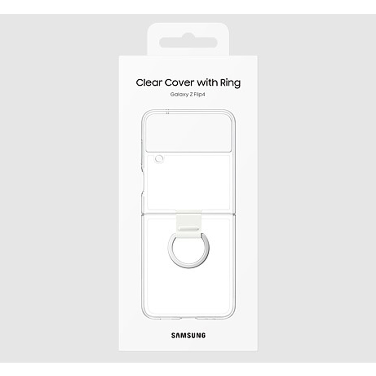 سامسونج غطاء هاتف جالكسي زد فليب 4 مع حلقة ، شفاف ، EF-OF721CTEGWW