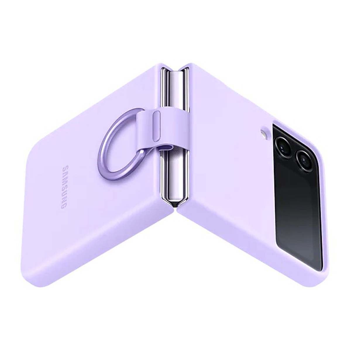 Samsung Galaxy Z Flip4 Silicone Cover with Ring, EF-PF721TVEGWW, Bora Purple (Lavender)