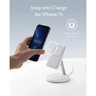 Anker Maggo 2-In-1 Magnetic Battery Stand Bundle UK Charger, White, B25A7221