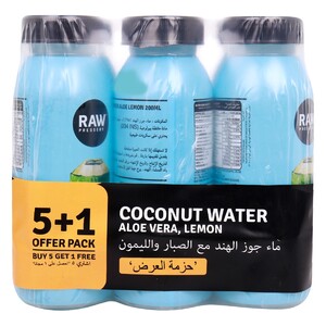 Raw Pressery Coconut Water, Aloe Vera & Lemon Value Pack 200 ml 5+1