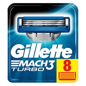Gillette Mach3 Turbo Men's Razor Blade Refills 8pcs