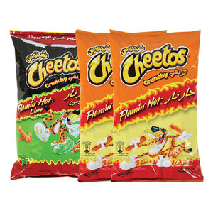 Cheetos Chips Assorted 2 x 190g + Cheetos Crunchy Flamin Hot Lime Value Pack 200g