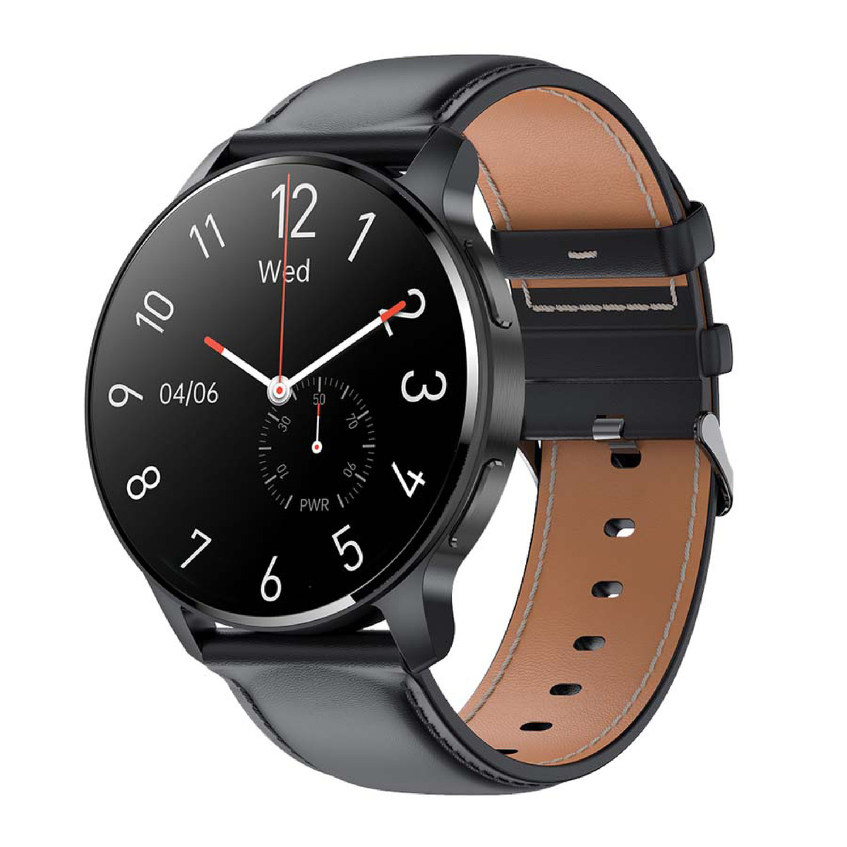 X.Cell Elite 2 Smart Watch- Black Leather Strap