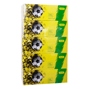 LuLu Yellow Football Facial Tissue 2ply 5 x 200 Sheets