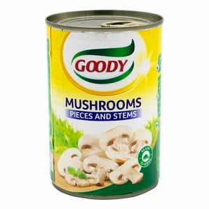 Buy Goody Mushrooms Pieces and Stems 400 g Online at Best Price | Canned Mushroom | Lulu UAE in Saudi Arabia