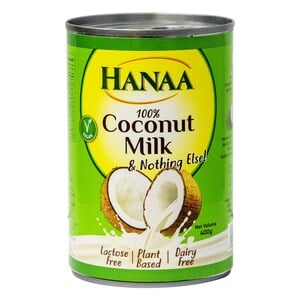 Buy Hanaa 100% Coconut Milk 400 g Online at Best Price | Cooking Aids | Lulu KSA in Saudi Arabia