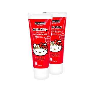 Cornells Hello Kitty Strawberry Anti-Cavity Toothpaste 2 x 75 ml