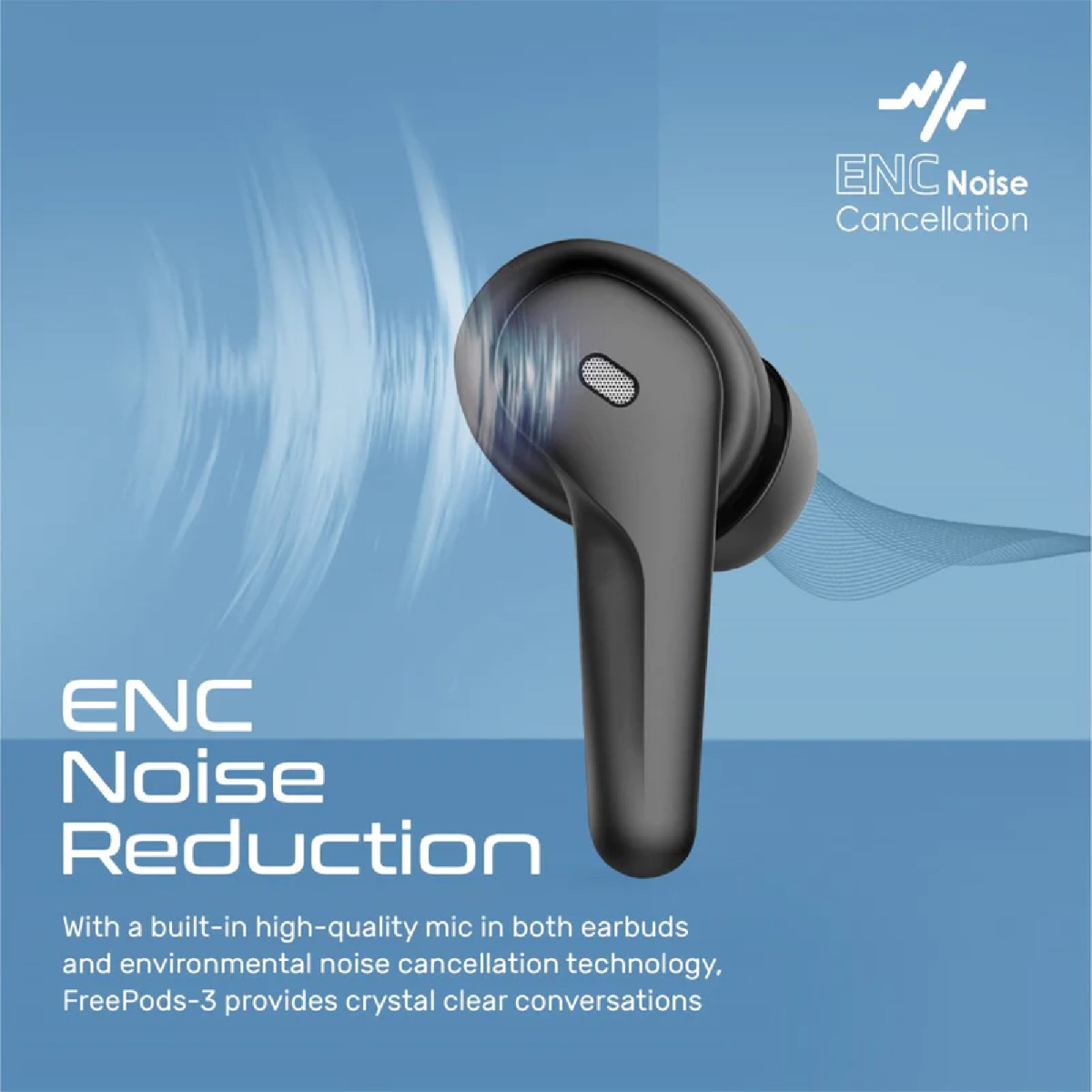 Promate High Definition ENC Earphones With IntelliTouch FreePods-3 Assorted Color
