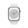 Apple Watch Series 8 GPS Silver Aluminium Case with White Sport Band-- 41 mm-- MP6K3AE