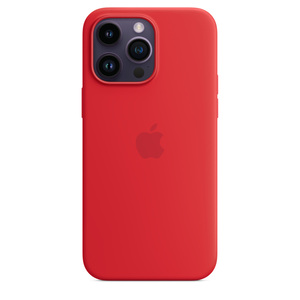 جراب حماية سيليكون لجهاز ايفون 14 برو ماكس بتقنية MagSafe ، أحمر ، MPTR3ZE