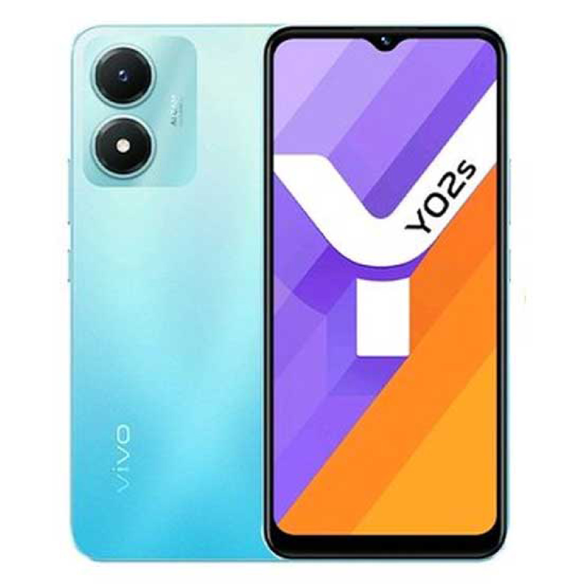 Vivo Y02s Dual SIM 4G Smartphone, 3 GB RAM, 32 GB Storage, Vibrant Blue