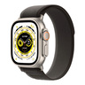Apple Watch Ultra GPS + Cellular Titanium Case with Black/Gray Trail Loop, 49 mm, Small/Medium (Band Size), MQFW3
