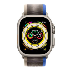 ابل ساعة الترا GPS + خلوي , 49mm, ازرق/رمادي ,صغير/وسط, (MNHL3 )