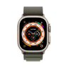 ابل واتش الترا ساعة ذكية جي بي اس + شريحة، إطار تيتانيوم مع حزام حلقة أخضر ، 49 مم ، كبير (مقاس الحزام) ، MQFP3