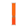 ابل واتش الترا ساعة ذكية جي بي اس + شريحة، إطار تيتانيوم مع حزام حلقة برتقالي ، 49 مم ، وسط (مقاس الحزام) ، MQFL3