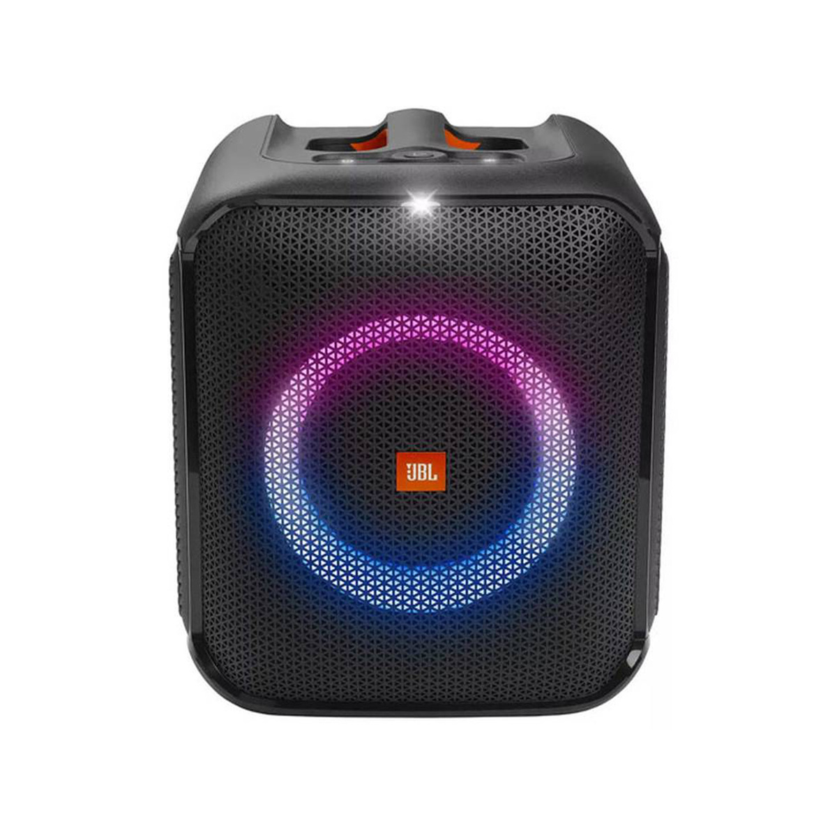 JBL PARTYBOXENCORE ESSENTIAL Portable party speaker with powerful 100W sound, built-in dynamic light show, and splash proof design.