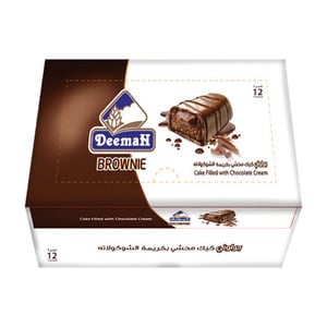 Deemah Brownie Cake Filled With Chocolate Cream 12 x 37 g