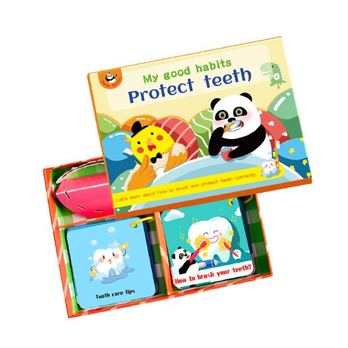 الباندا جونيورز لتعليم العادات الجيدة لحماية الأسنان ، PJ007