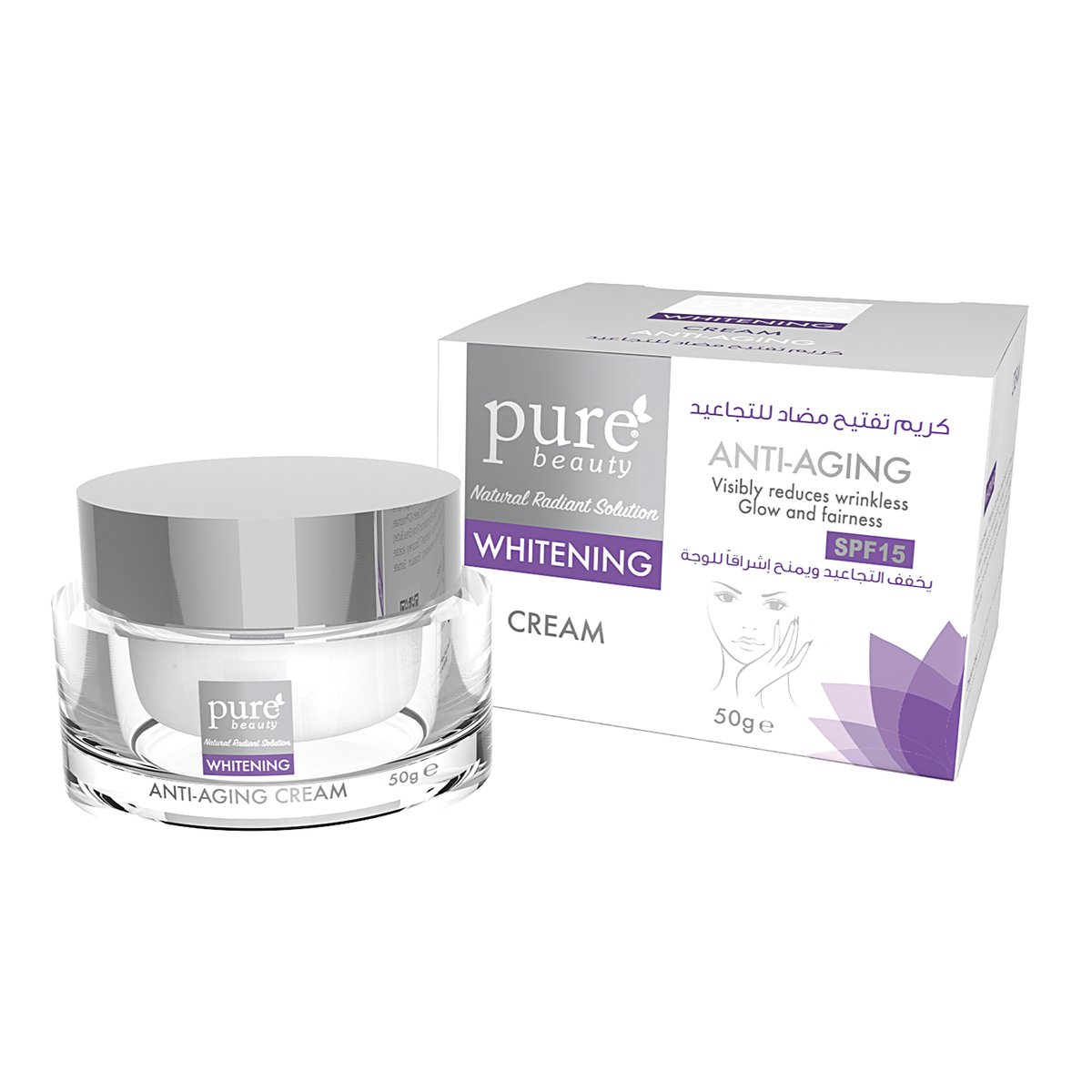 Pure Beauty Anti-Aging Whitening Cream SPF15 50 g