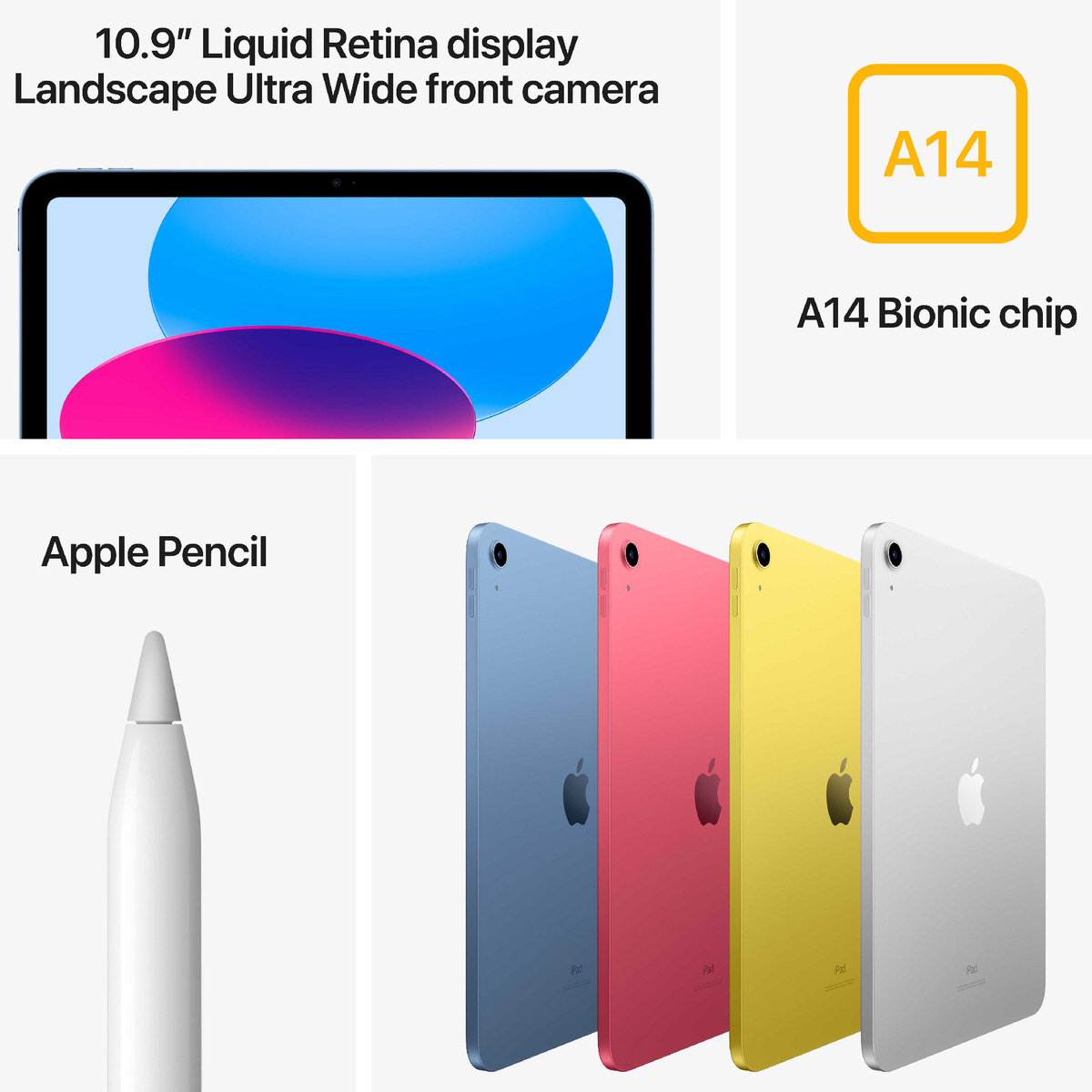 Apple 10.9-inch iPad, Wifi, 64 GB, Yellow